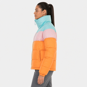 Abrigo largo acolchado para mujer con capucha, chaqueta de invierno gruesa y cálida, con cremallera completa, para clima frío, ropa exterior informal, venta al por mayor - Product Image 2