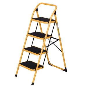 <b>Lightweight</b> 4-Step <b>Iron</b> Yellow Ladder 330 lb Load Capacity Assistive Device - Product Image 1