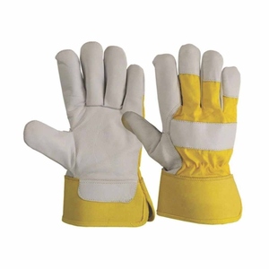 Gants de travail en cuir de vachette grainé de qualité supérieure, résistants, doux et confortables, gants de protection personnelle pour la construction - Product Image 1