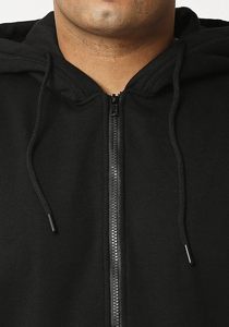 Sudadera con capucha y cremallera completa para hombre, corte ajustado, forro polar suave al tacto, ropa exterior informal - Product Image 3