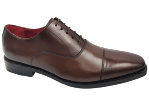 Chaussures Oxford en cuir véritable marron pour homme, bout pointu, lacets, respirantes, toutes saisons - Product Image 3