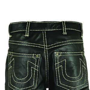 Casual Wear <b>Men</b> Leather Pants Custom Design Printed Logo Lightweight With Low Price Leather Pant - Product Image 3