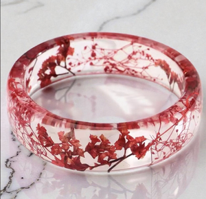 Brazalete de Resina Hecho a Mano con Diseño de Hojas Doradas - Brazalete Elegante y Lujoso en Varios Colores, Tamaño Personalizado para Bodas - Product Image 5