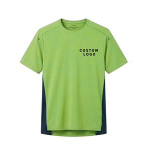 เสื้อยืดคอกลมแขนสั้นผู้ชายสีเขียว โพลีเอสเตอร์ แห้งเร็ว พิมพ์ลายแบบซับลิเมชั่น ระบายอากาศได้ดี สไตล์ฮิปฮอป ทรงปกติ สกรีนโลโก้ได้ตามต้องการ - Product Image 1