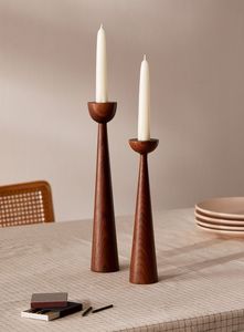 Vintage Wooden Candle <b>Holder</b> Set Rustic Handmade Wood Candle Stand For Christmas Wedding And Home Centerpiece Decoration - Product Image 5