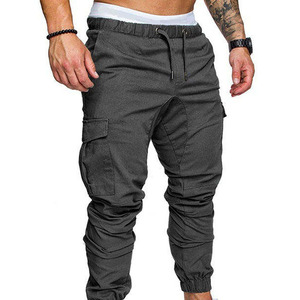 Pantalon de jogging cargo noir pour homme Nexfit Athletics, taille élastique avec cordon de serrage, plusieurs poches, décontracté, extensible, respirant, léger - Product Image 1