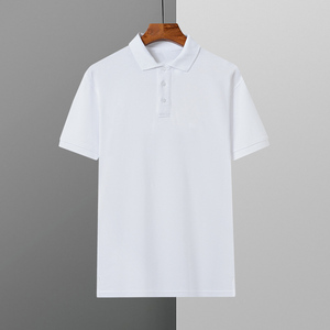 Polo de manga corta para hombre con logo OEM personalizado, nuevo, liso, con solapa, ajuste holgado, transpirable, a la moda, estilo casual de marca, de punto. - Product Image 1