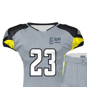Uniforme de football américain respirant imprimé avec logo personnalisé, 100 % polyester, disponible en plusieurs tailles et couleurs, parfait pour - Product Image 4