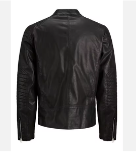 Chaqueta de Cuero de Piel de Oveja Auténtica Estilo Americano para Hombre - Moda de Invierno - Product Image 4