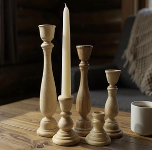 Support de bougie vintage en bois massif pour la décoration de bureau à domicile et les mariages, idéal pour les dîners romantiques, support en forme de cœur pour bougies parfumées - Product Image 3