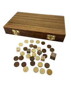 Jeu de backgammon artisanal en bois de 10 pouces, finition naturelle, style pliable, plateau de table pour un jeu de stratégie classique en famille - Product Image 3