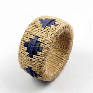 Anillo de Servilleta de Boda de Fibra Natural de Bambú, Decoración Hecha a Mano para Mesa de Comedor, Estilo Bohemio Ligero y Sostenible, Personalizable - Product Image 4