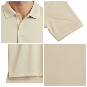 Chemises polo en coton uni pour hommes, tissu piqué de haute qualité, vêtements personnalisés pour pickleball, vêtements de golf, chemise polo de tennis - Product Image 6