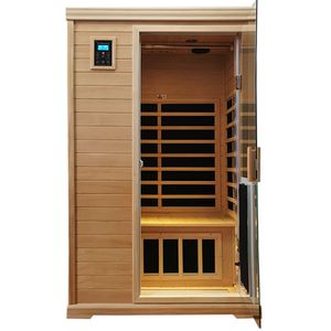 Sauna interna interna con cicuta a infrarossi per due persone - Product Image 1