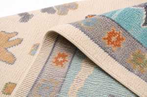 Moroccan Hand Knotted Wool Eco Friendly Medium Pile Floral Area Rug Soft Carpet Neutral Home Decor <b>for</b> Living Room Bedroom - Product Image 2