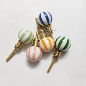 Handcrafted Resin Colorful Melon Look Multi Door <b>Knobs</b> Elegant & Unique Perfect for Interior and Exterior Installations - Product Image 1
