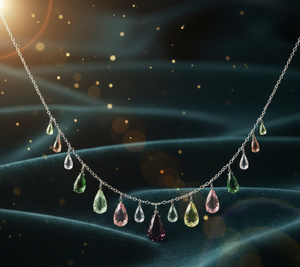 Collar con Múltiples Formas y Piedras, Plata de Ley 925, Chapado en Oro de 18K, 16 Pulgadas, Collar con Dijes, Joyería de Plata a Precio de Mayoreo - Product Image 2