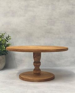 Trending design Round Wood <b>Cake</b> <b>Stand</b> Handmade Pedestal Dessert Display for Wedding Birthday Party Home Hotel - Product Image 3