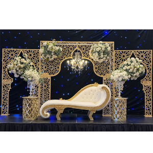 Panneaux de fond découpés au laser pour scène de réception, style impérial, élégants, professionnels, sur mesure, légers, prix usine, États-Unis - Product Image 1