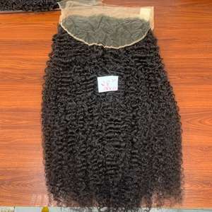 Cabello rizado birmano de 28 pulgadas, frontal 13x6, encaje suizo HD, puntas súper gruesas, cabello humano virgen con cutícula alineada, procedente de Vietnam. - Product Image 4