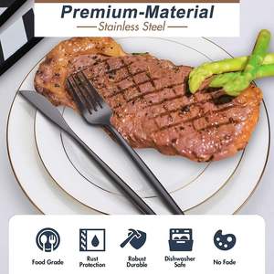 Durable Stainless Steel Cutlery Set Western Style Mirrored <b>Flatware</b> Fork Spoon Dinnerware Tableware for Home Kitchen At Low Cost - Product Image 5
