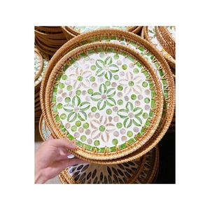 ถาดเสิร์ฟหวายเวียดนามประดับมุก |   ถาดอาหารเช้าและกาแฟทำมือ - Product Image 5