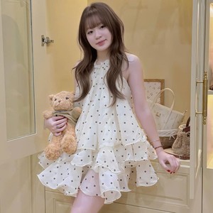 Ensemble élégant à fleurs, col halter, sans manches, au-dessus du genou, pour femmes, tenue décontractée d'été, polyester/coton - Product Image 5