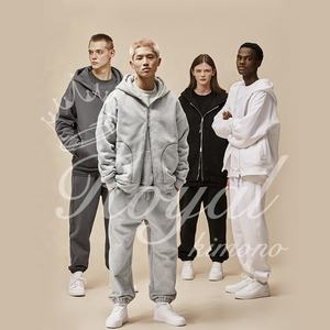 Survêtements zippés unisexes en molleton Tech 100% coton Survêtement pour l'entraînement Jogging Tenues d'hiver Ensembles unisexes - Product Image 1