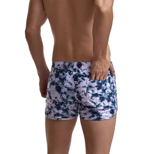 Elastic Waistband Breathable UV Protection Swim Bermuda Shorts <b>Men's</b> Quick Dry Custom Solid 100% Polyester Swim <b>Trunks</b> - Product Image 5
