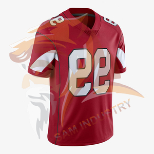 Maillot de football américain respirant à manches courtes, design personnalisé, nouveau style, vente en gros - Product Image 3