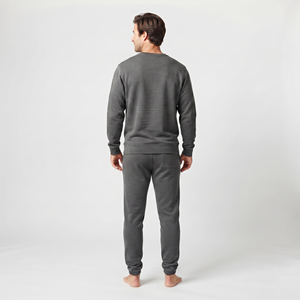 <b>Men's</b> Two Piece Sweatshirt Jogger Tracksuit Set Casual Athletic Streetwear Crew Neck <b>Pullover</b> Custom Logo Wholesale OEM ODM - Product Image 4