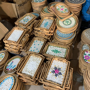 ถาดใส่เครื่องประดับตกแต่งลายมุกเคลือบแลคเกอร์หวายคุณภาพสูงราคาประหยัดสำหรับใช้จัดเลี้ยง - Product Image 6