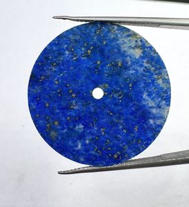 Cadran de montre en pierre précieuse naturelle Lapis Lazuli, disque de 28,5 mm, pierre bleue, fait main sur mesure, épaisseur de 0,6 mm, trou central de 2 mm, classique et élégant - Product Image 3
