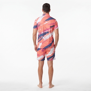 Ensemble de vêtements de sport pour homme, chemise à fermeture éclair personnalisée par sublimation, short léger, coupe classique, tenue de sport deux pièces assortie pour l'été - Product Image 3