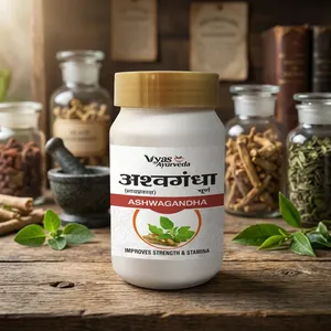 Extracto Herbal de Ashwagandha en Polvo Vyas, Suplemento para el Bienestar, Salud Diaria y Equilibrio Corporal, al por Mayor - Product Image 1