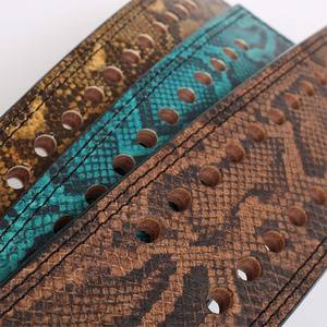 Ceinture de musculation réglable et respirante en cuir de vache véritable pour hommes et femmes, avec boucle à levier, pour le powerlifting et le soutien du dos - Product Image 6