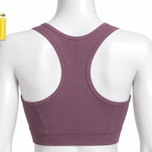SAMAVIA Top de Yoga para Mujer, Sujetador Deportivo con Cuello Redondo y Espalda Cruzada, Camiseta sin Mangas para Fitness y Entrenamiento, Conjunto de Ropa Deportiva Elástica de Poliéster y Spandex - Product Image 2