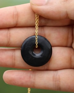 Collier en tourmaline noire naturelle, pendentif en pierre précieuse, bijoux faits à la main, bijoux de guérison, cadeau de mode pour femmes - Product Image 5