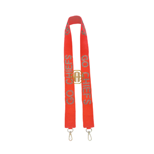 Sangle de sac à main brodée de perles rouges et dorées Go Chiefs avec crochet pivotant, accessoire d'épaule pour sac à main, vente en gros directe usine - Product Image 6