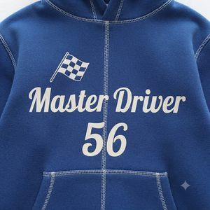 เสื้อฮู้ดซิปพิมพ์ลายการ์ตูนรถแข่งวินเทจ รุ่นมาสเตอร์ไดรเวอร์ 56 ผ้าคอตตอนหนานุ่ม สไตล์สตรีทแวร์ ทรงโอเวอร์ไซส์ เป็นมิตรต่อสิ่งแวดล้อม - Product Image 6