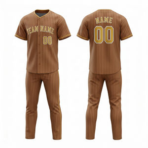 Uniforme de Béisbol Personalizable y Transpirable con Cuello en V, Pantalones y Camiseta de Alta Calidad, Ropa Deportiva Sublimada Estampada, Precio Económico, OEM - Product Image 4