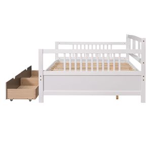 Divano letto matrimoniale in legno bianco con due cassetti (Vecchio SKU LP000058AAK) - Product Image 5