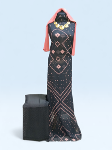 Conjunto completo ecológico de tela slub alemana para Dirac con chal a juego |   Vestido Tradicional de Lujo para Niñas para Bodas y Ocasiones Especiales - Product Image 1