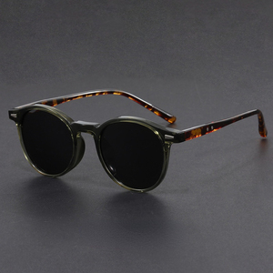 2025 Vintage <b>Retro</b> Oval UV400 Protection Full Rim <b>Sunglasses</b> Men Women Classical Style Comfortable Colored Black Custom Logo - Product Image 3