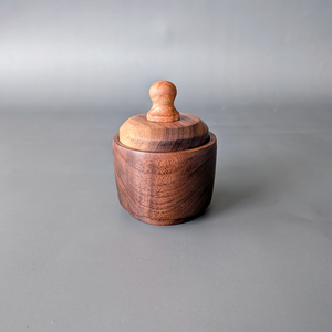 Fancy Premium Wood Coffee Sugar Bowl/Pot With Spoon for Household Food Storage Salt Bowl Glossy Finish - Product Image 5