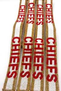Beaded <b>Purse</b> Strap Georgia Woof Sic ‘Em Bulldog <b>Red</b> Black White Gold Hardware Bag Shoulder Strap Game Day Style Game - Product Image 2
