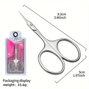 Ciseaux à cuticules, outils de beauté, ciseaux à sourcils, ciseaux russes pour peaux mortes, professionnels en acier inoxydable - Product Image 4