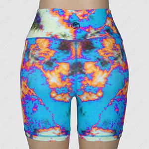 Blaze Fight Wear Pantalones cortos de Yoga de tiro alto personalizados Hot Pink High Rise Fitness Biker Shorts Cintura elástica Leggings de yoga - Product Image 3