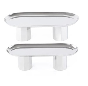 Accesorios de Decoración para Mesa de Boda, Vajilla, Decoración para Catering, Bandeja Metálica para Servir Postres y Café - Product Image 1