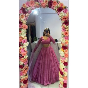 Lehenga choli ชุดปาร์ตี้พิมพ์ลายดอกไม้ที่สวยงามขนาด2XL - Product Image 1